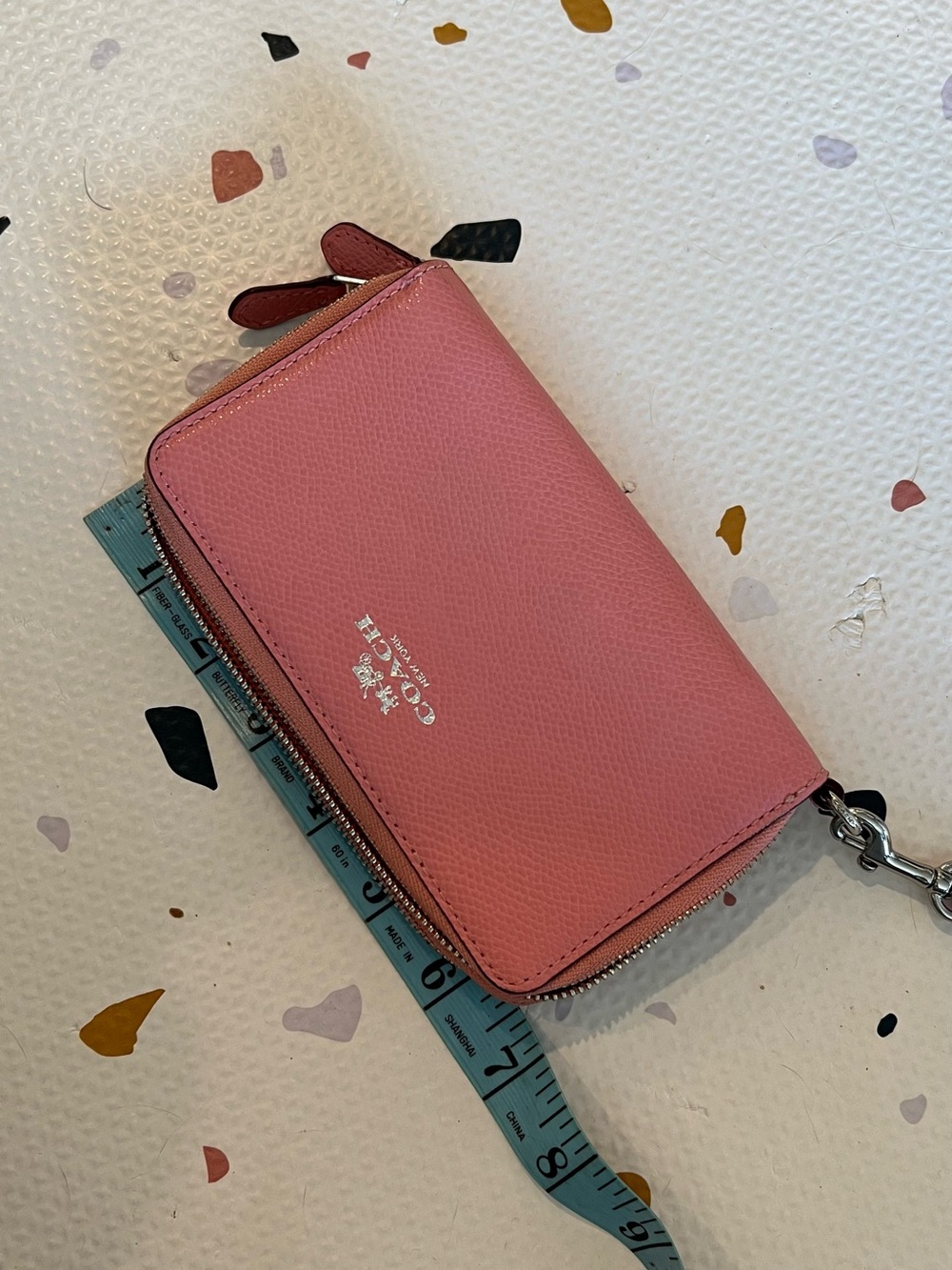 Coach Pink Leather Zip Wristlet Wallet - Picture 13 of 14